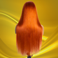 Belle Vie 24 Inches Ginger 13"x4" Lace Front Straight Wig Pre-Plucked Free Part 200% Density-100% Human Hair