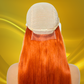 Belle Vie 24 Inches Ginger 13"x4" Lace Front Straight Wig Pre-Plucked Free Part 200% Density-100% Human Hair